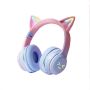 Kids Rgb Light Cat Ear Wireless Headphone With Microphone Support