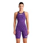 Arena Womens Carbon Air 2 Le Full Body Short Leg Open Leopard Skin Violet