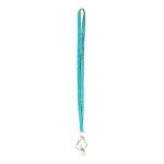 Teal Blue Crystal Rhinestone Lanyard Badge Holder