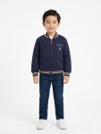 Polo Boys Bous Logan Sport Baseball Jacket In Navy - Navy 13 To 14 Years