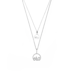 Silver Precious Logo Necklace
