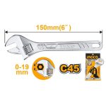 Ingco Wrench Adj 150MM 0-19.2MM