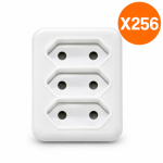 Euromate Triple Adaptor With 3 2-PIN Outlets Whole Pack Of 256 Units