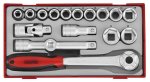 - 17 Piece 1 2 Drive Socket Set 6 Point - TT1218-6