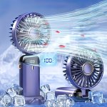 MINI USB Rechargeable Fan With Multiple Speed Options Portable LED Display Fan Handheld Cooling Device For Summer Comfort Ideal 