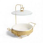 3.5LT Ceramic Chafing Dish Gold