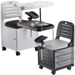 Stool Veneza Manicure pedicure Tray Legrest & Storage