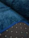 Smte Large Premium Fluffy Carpet rug Blue Ocean Blue With Keychain