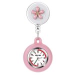 Agen Kgen 3X Retractable Nurse Watch For Nurses Doctors Clip-on Hanging Lapel Nurse Watch Silicone Cover Brooch Fob Pocket Watch