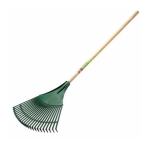 Robust Green Rake ? Heavy-duty Garden Rake For Leaves Grass & Debris