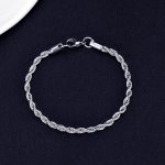 1PC Stainless Steel Twisted Chain Bracelet Fashion Unisex Gift Jewelry For Men And Women