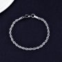 1pc Stainless Steel Twisted Chain Bracelet Fashion Unisex Gift Jewelry For Men And Women