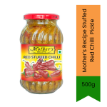 Mother's Recipe Red Stuffed Chilli Pickle Bharwa Lal Mirch Ka Achar 500G - Traditional Whole Banarasi Chili Seasoned Condiment F
