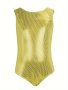 Girls' Sparkly Star Sleeveless Unitard - Polyester Spandex Blend Crew Neck Medium Stretch Four Seasons Gymnastics Leotard Sports & Party Jumpsuit For Ages 3-12