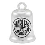 Harley-davidson Motorcycle H-d Text Willie G Skull Ride Bell – Black On Silver