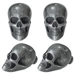 Bami-lee House Vintage Skull Cabinet Knob 4 Piece Furniture Cabinet Handle For Kitchen Dresser Cupboard Wardrobe With Screws Anc