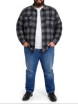 Mens Eagle Fleece Shirt Blk grey - 8XL Blk grey