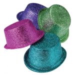 Plastic Glitter Top Hats Kids
