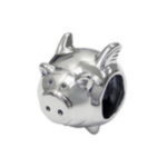 C920-C5447 - 925 Sterling Silver Pig European Charm Bead