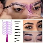 8 Styles Eyebrow Shaping Template Kit - Grooming Card For Defined And Perfectly Shaped Brows