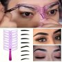 8 Styles Eyebrow Shaping Template Kit - Grooming Card For Defined And Perfectly Shaped Brows