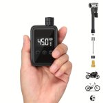 Bike Pump Electric Portable Bicycle Pump 120 Psi MINI Tire Pump With Digital Psi Pressure Gauge Tire Inflator Bike Air Pump Auto