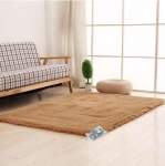 Smte New Large Premium Heavy Duty Fluffy Carpet rug & Complementary Smte Tieback Beige With Keychain