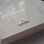 C471-C32255 - 925 Sterling Silver Heart Beat Necklace