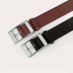 1PC Men's Fashionable Pu Leather Belt Simple And Retro Design Various Colors Pin Buckle For Men Daily Life Leisure Time Party Fe