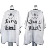 Barber Cape Stripes With Centre Barber Tools & Gentleman Design Studs