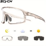 Scvcn Photochromic Sports Fashion Glasses For Men & Women - Lightweight Flexible Uv Protection For Cycling Fishing Golf Baseball