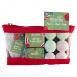 Festive Bath Bag With Fizzers Soap & Bath Tea