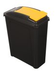 Wham Recycling 25L Slimline Bin & Lid Yellow