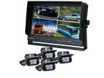 10.1" Quad Split Monitor 4X Ccd Rear View Backup Camera System Bus Truck Rv