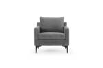 Astha Chair Danny Steel Grey Black Legs - Danny Steel Grey