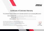 MSI 1-YEAR Warranty Extension