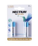 Nectium Aa Batteries 2-COUNT Blister Card Double A Alkaline Batteries Pure Gold Bottom Batteries Ideally Suited For Iot Smart De