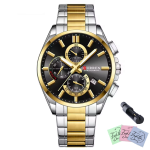 - Men Luxury Sport Chronograph Stainless Steel Strap Watch