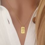Phoebe Gold Plated 925 Sterling Silver Unicorn Necklace 8X16MM 45CM Chain