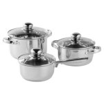 Stainless Steel Cookware With Lid 6 Piece
