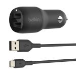 Belkin Boost Charge 24W Dual Port USB A Charger With USB A usb-c Cable For Pixel Ipad Pro And Other Samsung Devices