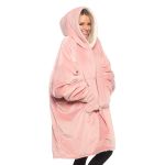 Zs - Huggle Hoodie Ultra Plush Blanket One Size - Purple