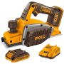 Ingco - Brushless Cordless Planer With 2.0AH Battery & Charger
