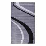 Abstract Waves 160X230CM Black&grey Carpet