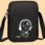 Cute Cartoon Crossbody Bag For Women Mini Shoulder Pouch Fashionable Cellphone Purse With Coin Pocket Casual Music-Themed Accessory Random Zipper Pull & Pattern