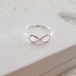 Becca 925 Sterling Silver Ladies Infinity Ring - Size 7