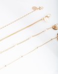 Goldair Gold Chain Pearl Anklet Bracelet Pack
