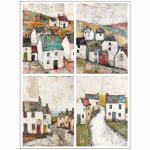 Tear Resistant Deco Print A6 Coastal Village