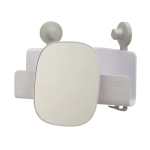 Joseph Joseph Easystore White Corner Shower Shelf With Removable Mirror