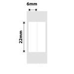 NB510 - - D11 D101 D110 H1S - 6X22MM 2L - 500 White Vertical Pen - Stationary Labels